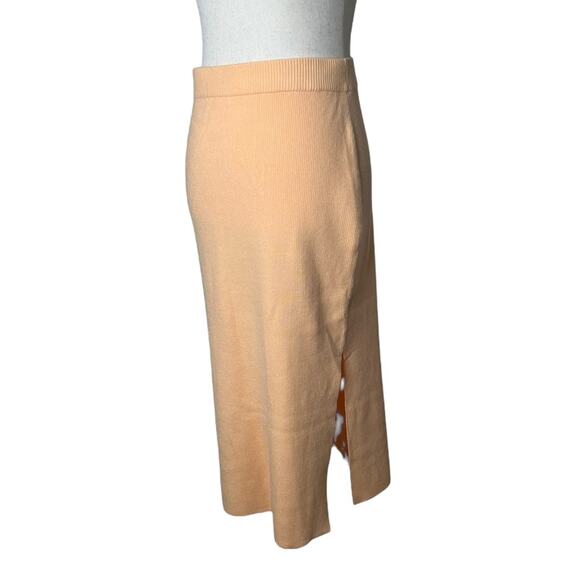 *NWOT Paige Elana Rib Knit Midi Skirt in Light Orange Peel – Sz L - Picture 4 of 6